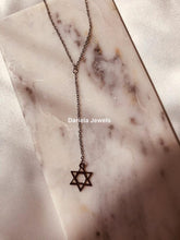 Charger l'image dans la galerie, Sautoir Etoile de David, collier Shira, Bijou fait main