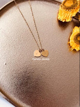 Charger l'image dans la galerie, Collier personnalisable Double pendentif Crazy In Love - Méthode de gravure à la main (estampage)