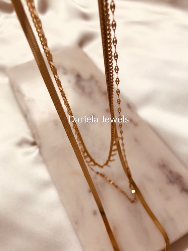 Collier Triple Rang Acier Inoxydable