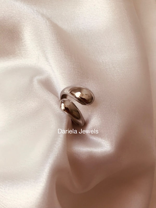 Bague en acier inoxydable Evita Silver