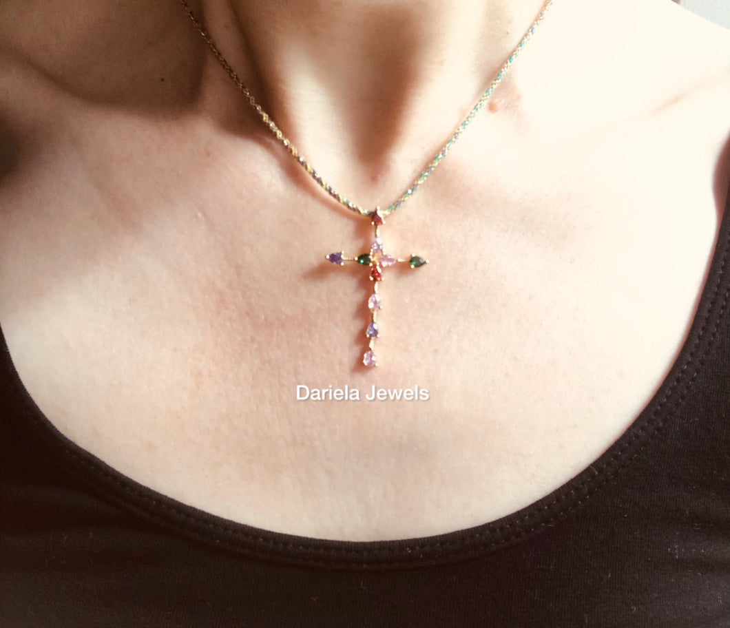 Collier cordon Croix Madone