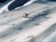 Charger l&#39;image dans la galerie, Piercing Idil en acier inoxydable 316L avec cœur et strass oxyde de zirconium
