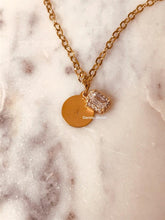 Charger l&#39;image dans la galerie, Collier Double pendentif initiale et oxyde de zirconium Erin
