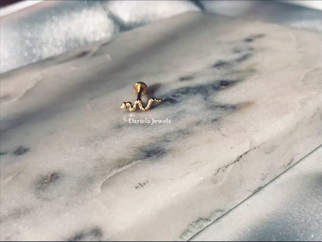 Piercing Little Snake en acier inoxydable 316L