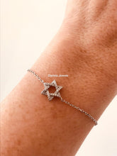 Charger l&#39;image dans la galerie, Bracelet femme étoile de David en argent, Bracelet Rivka
