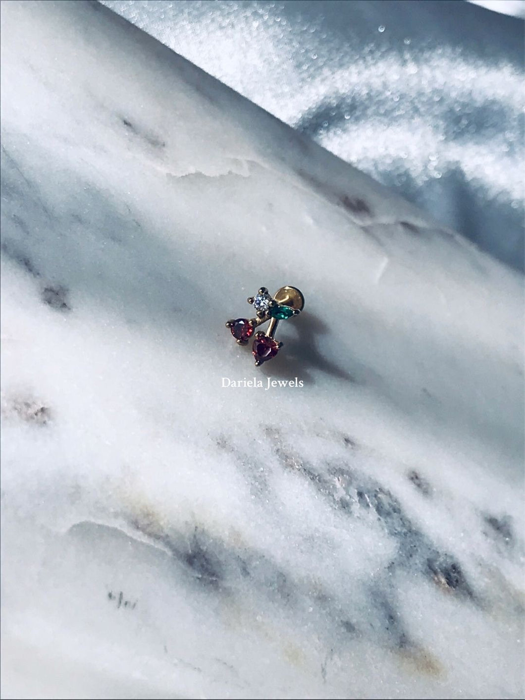 Piercing Cherry Ice en acier inoxydable 316L