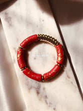 Charger l&#39;image dans la galerie, Bracelet perles tubes Santa - Jonc en perles tubes
